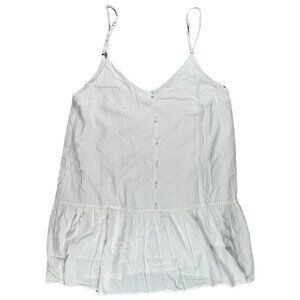 Cupshe strappy white mini baby doll dress size L